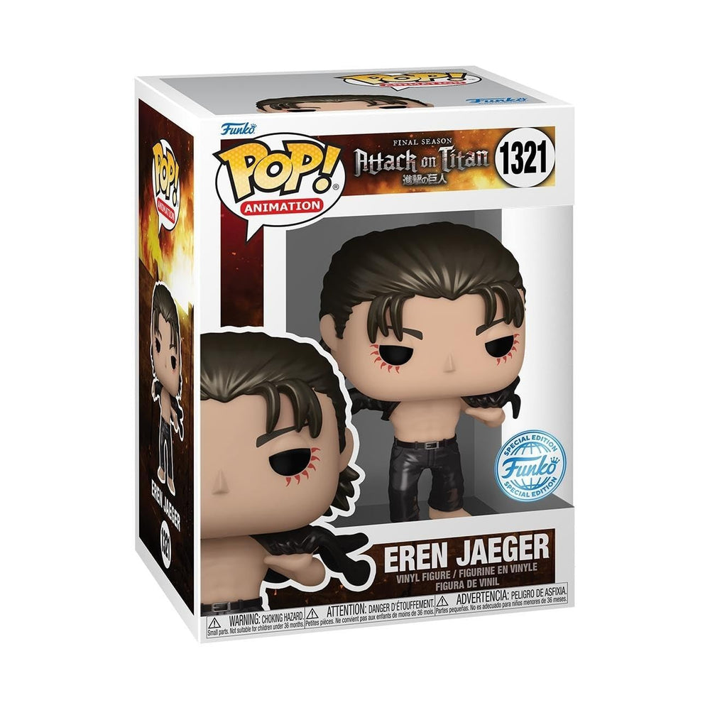 Funko POP! Animation: Attack on Titan - Eren Jaeger - Metálico - Figura de vinilo coleccionable - Idea de regalo - Producto oficial - para niños y adultos - Fans del anime