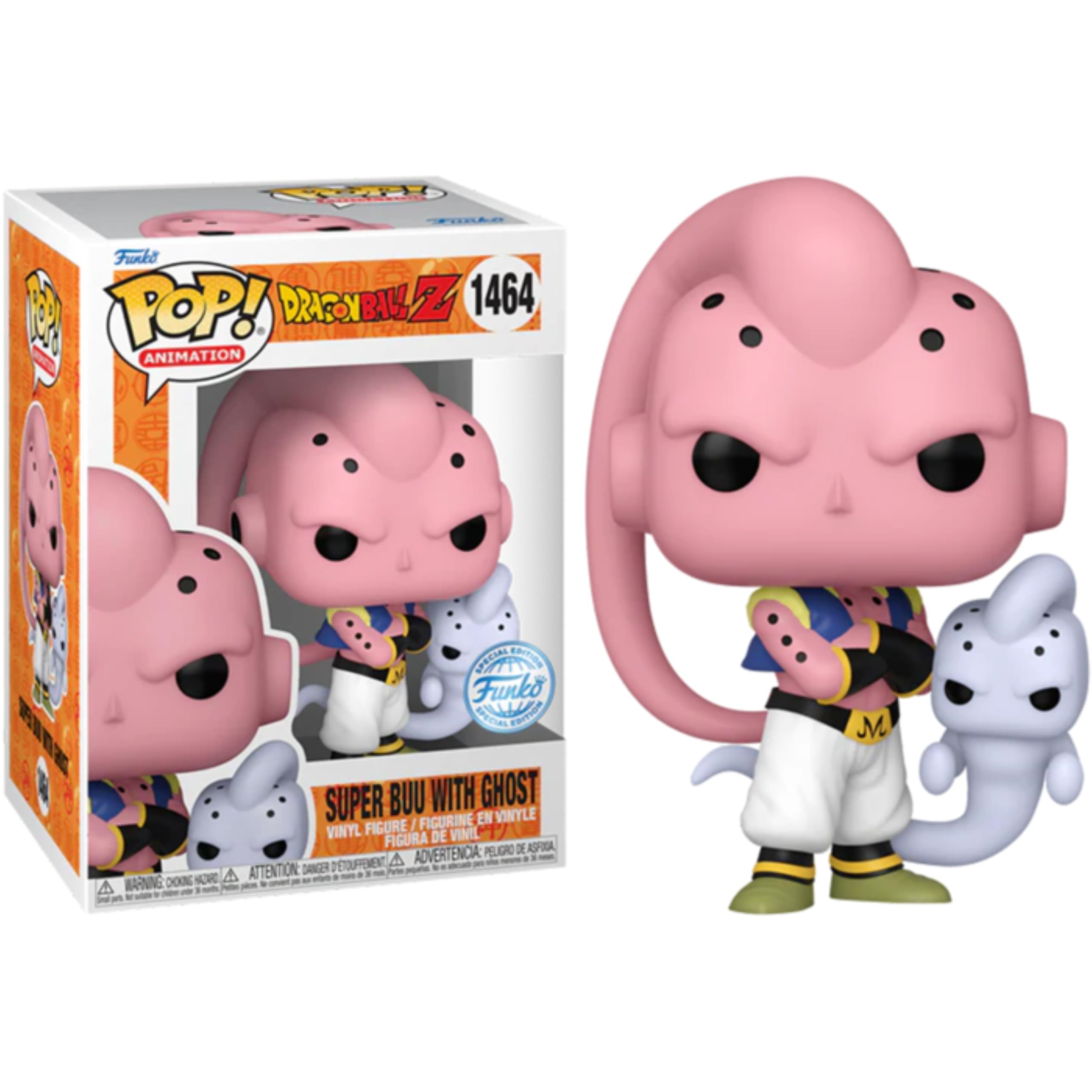Funko Animación: Dragon Ball Z - Majin Buu (Super Buu Form) Ghost Attack - Edición especial Multicolor Exclusivo 1464 (Edición especial) - Solo común
