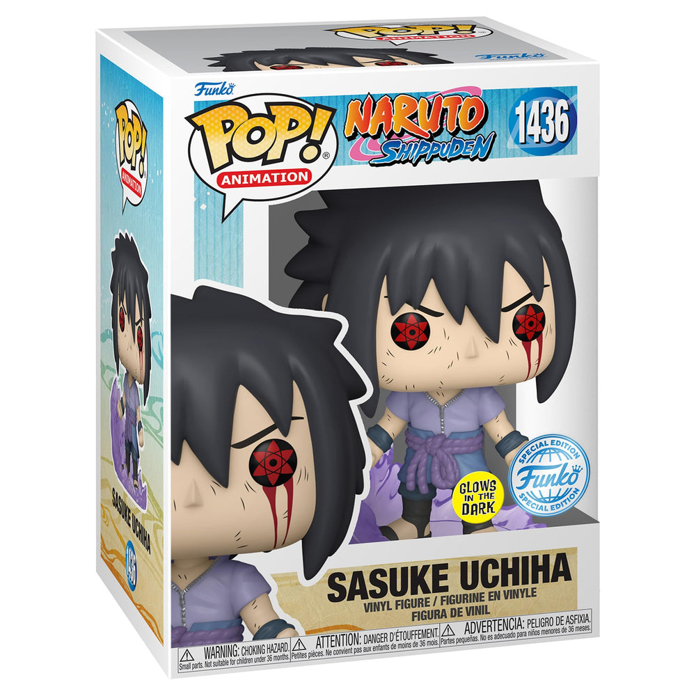 Funko Animación: Naruto Shippuden - Sasuke Uchiha Half Susano (Amaterasu) Edición Especial Multicolor Resplandor Exclusivo 1436 - Brilla en la Oscuridad