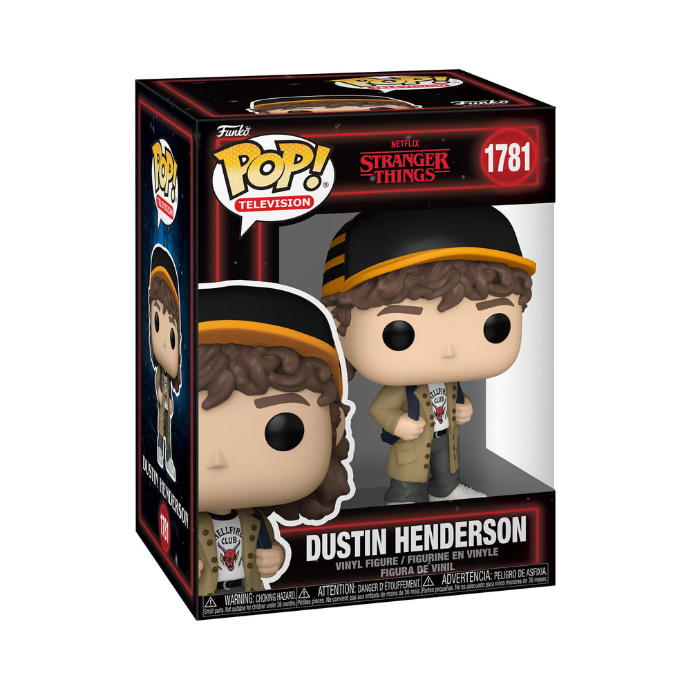 Funko Pop! TV: Stranger Things - Dustin Henderson - Figura de vinilo coleccionable - Idea de regalo - Producto oficial - Juguetes para niños y adultos - Fans de la televisión - Figura modelo para