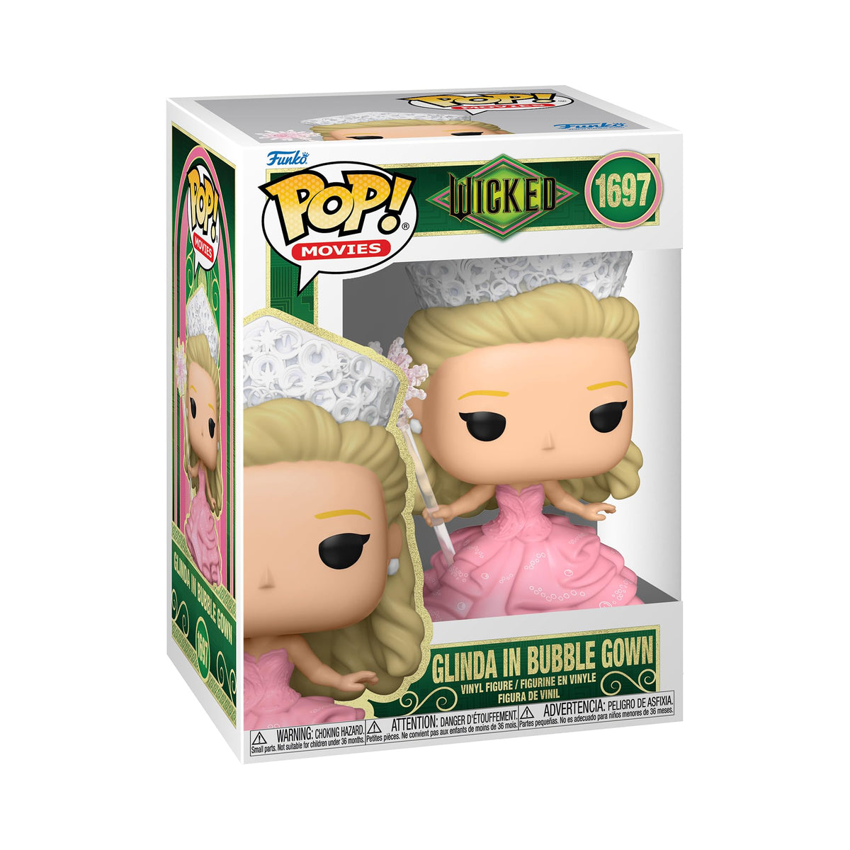 Funko POP Movies: Glinda in Bubble Gown - Wicked - Figura de vinilo coleccionable - Idea de regalo - Mercancía oficial - para niños y adultos - Fans de películas - Figura modelo para coleccionistas y