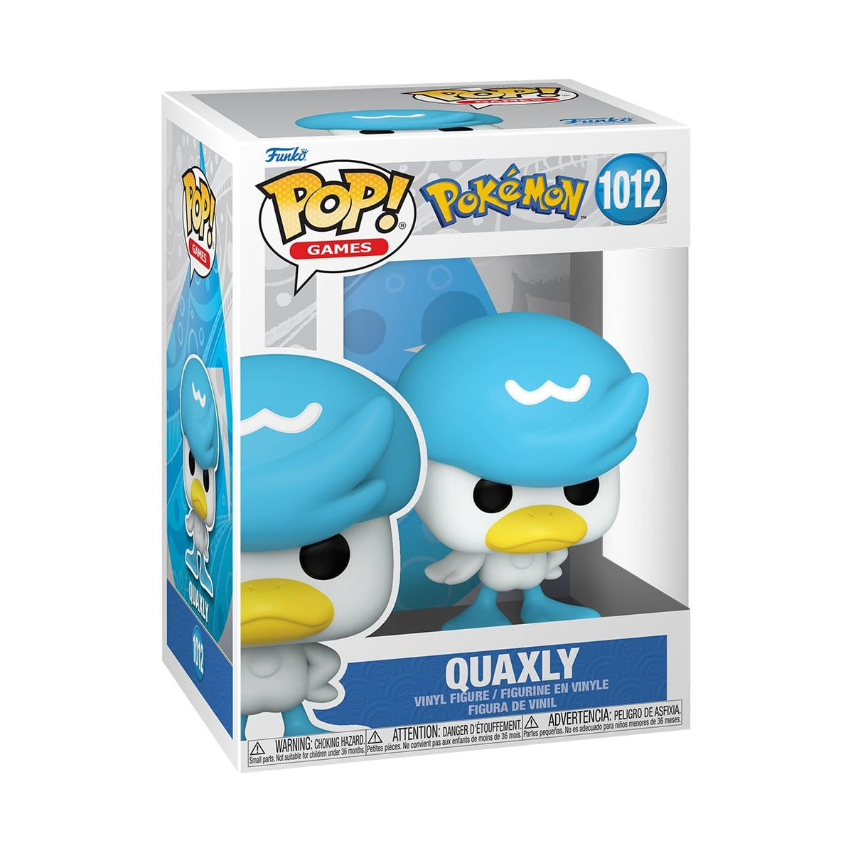Funko Pop! Games: Pokemon - Quaxly - Figura de vinilo coleccionable - Idea de regalo - Producto oficial - para niños y adultos - Fans de videojuegos - Figura modelo para coleccionistas y exhibidores