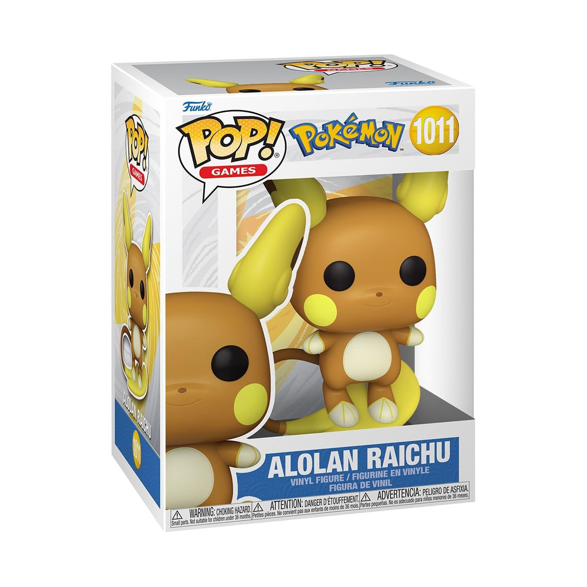 Funko Pop! Games: Pokemon - Raichu (Alolan) - Figura de vinilo coleccionable - Idea de regalo - Producto oficial - Juguetes para niños y adultos - Fans de videojuegos - Figura modelo para coleccionistas y exhibidores