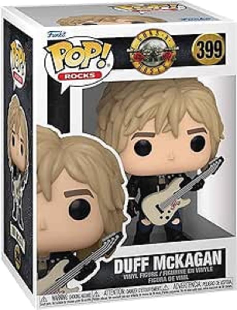 Funko Pop! Rocks: Guns and Roses - Duff McKagan (1980) - Figura de vinilo coleccionable - Idea de regalo - Producto oficial - para niños y adultos - Fans de la música - Figura modelo para coleccionistas