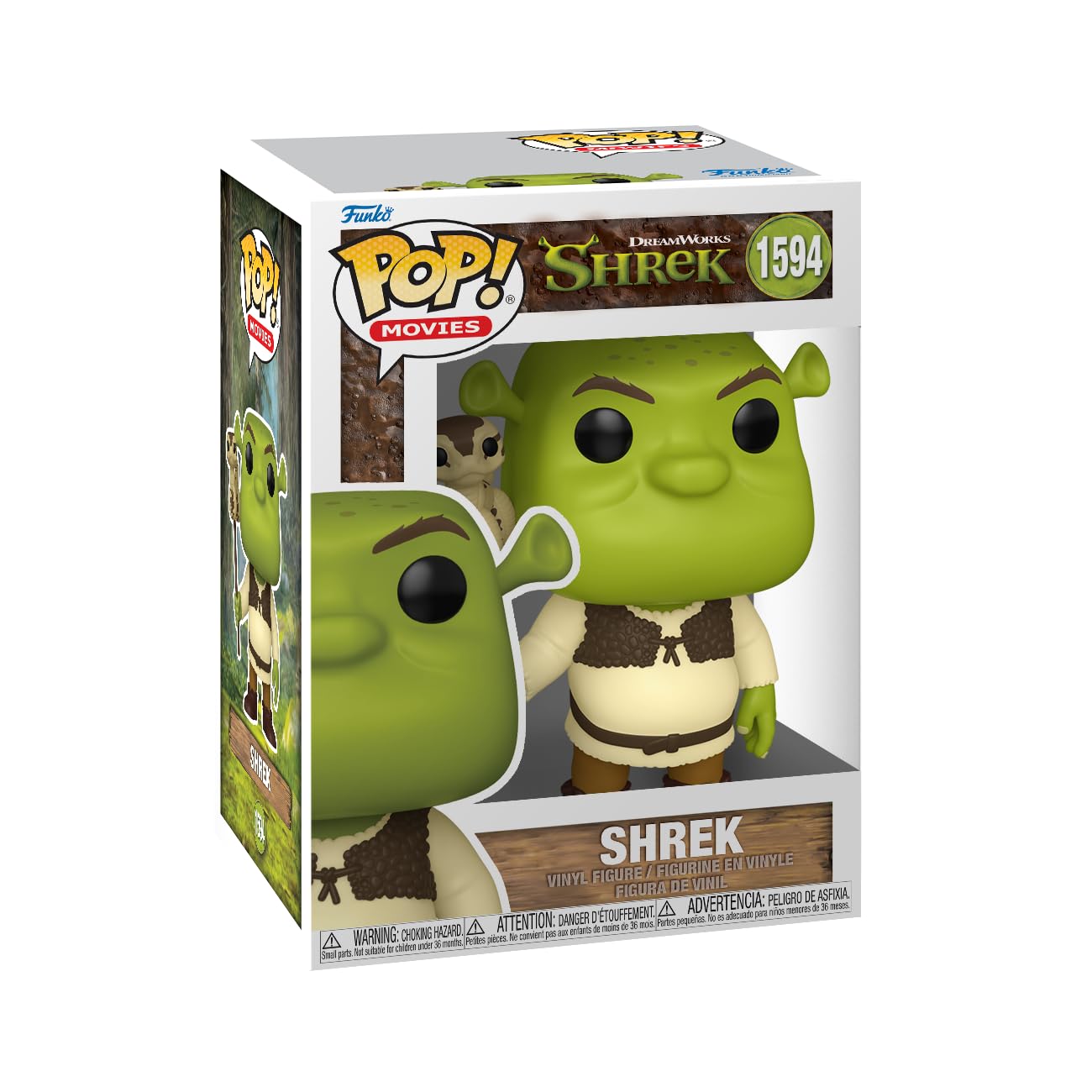 Funko POP! Movies: Shrek Dream Works 30th - Shrek with Snake - Figura de vinilo coleccionable - Idea de regalo - Productos oficiales - para niños y adultos - Fans de las películas - Figura modelo para coleccionistas y exhibidores