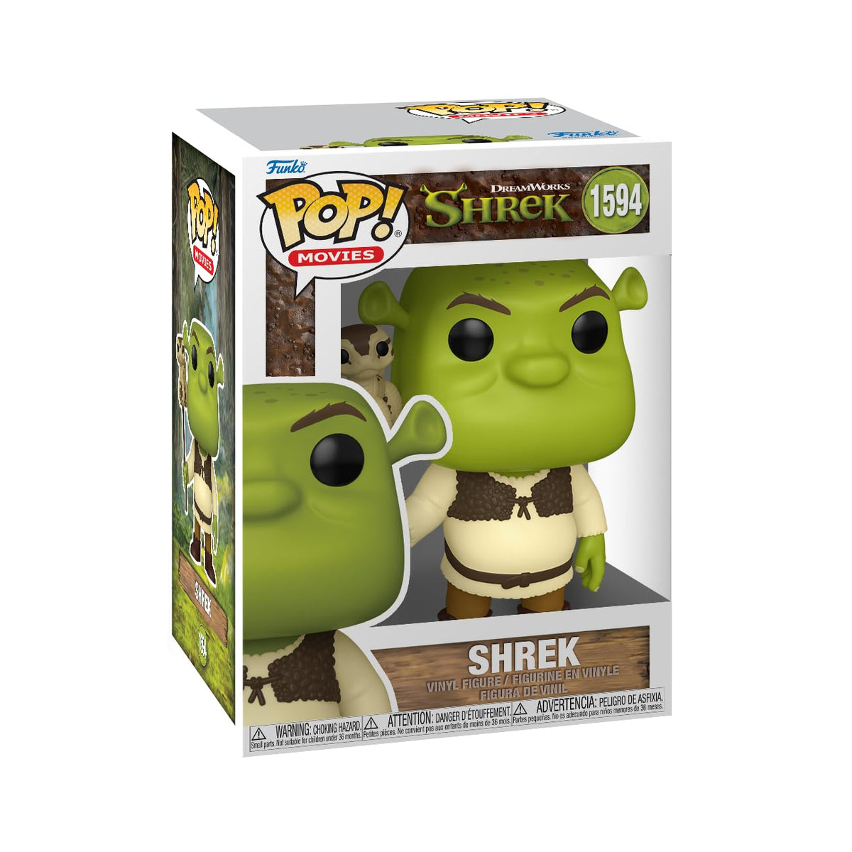 Funko POP! Movies: Shrek Dream Works 30th - Shrek with Snake - Figura de vinilo coleccionable - Idea de regalo - Productos oficiales - para niños y adultos - Fans de las películas - Figura modelo para coleccionistas y exhibidores