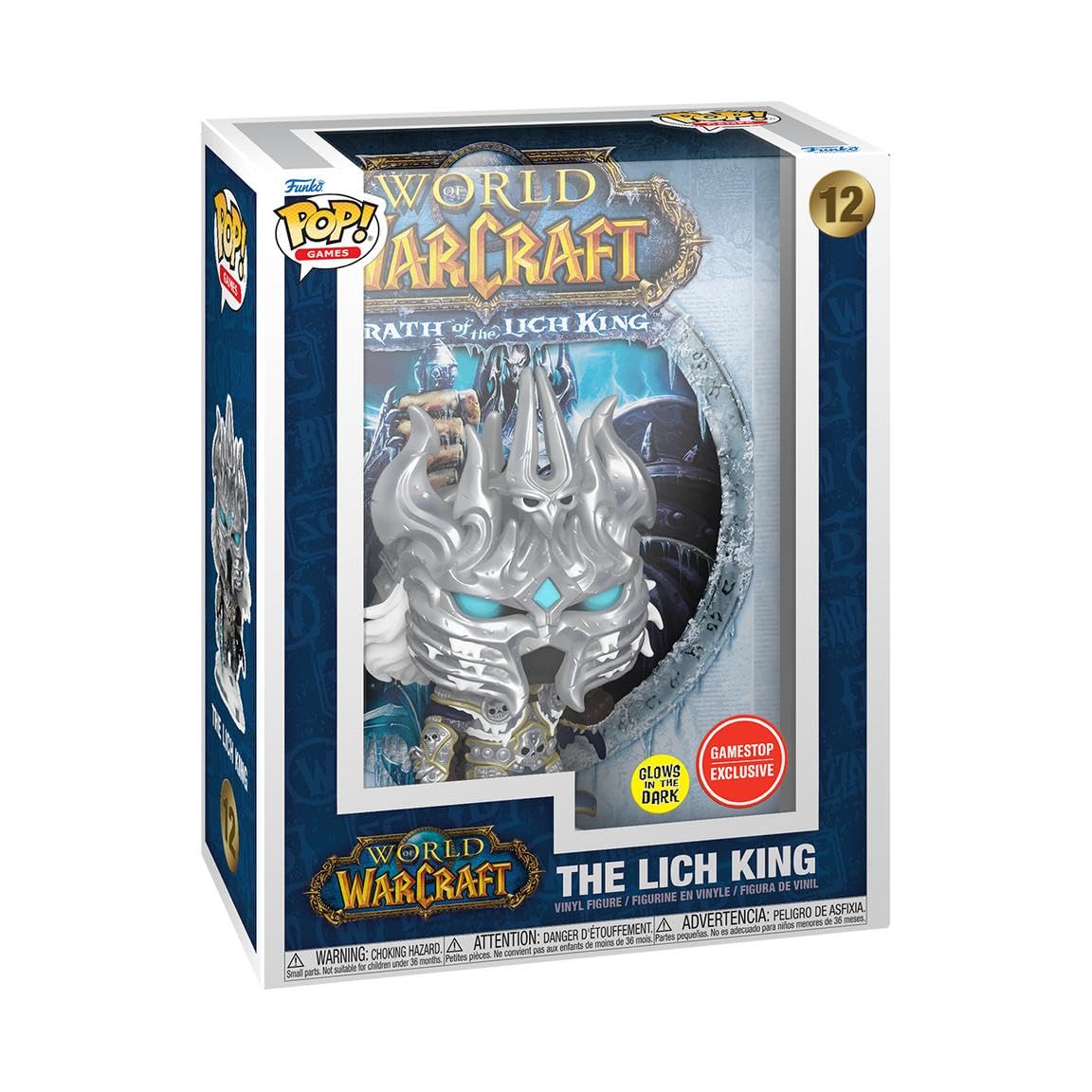 Funko World of Warcraft Wrath of The Lich King Pop Games Cover - Figura que brilla en la oscuridad y funda exclusiva 12