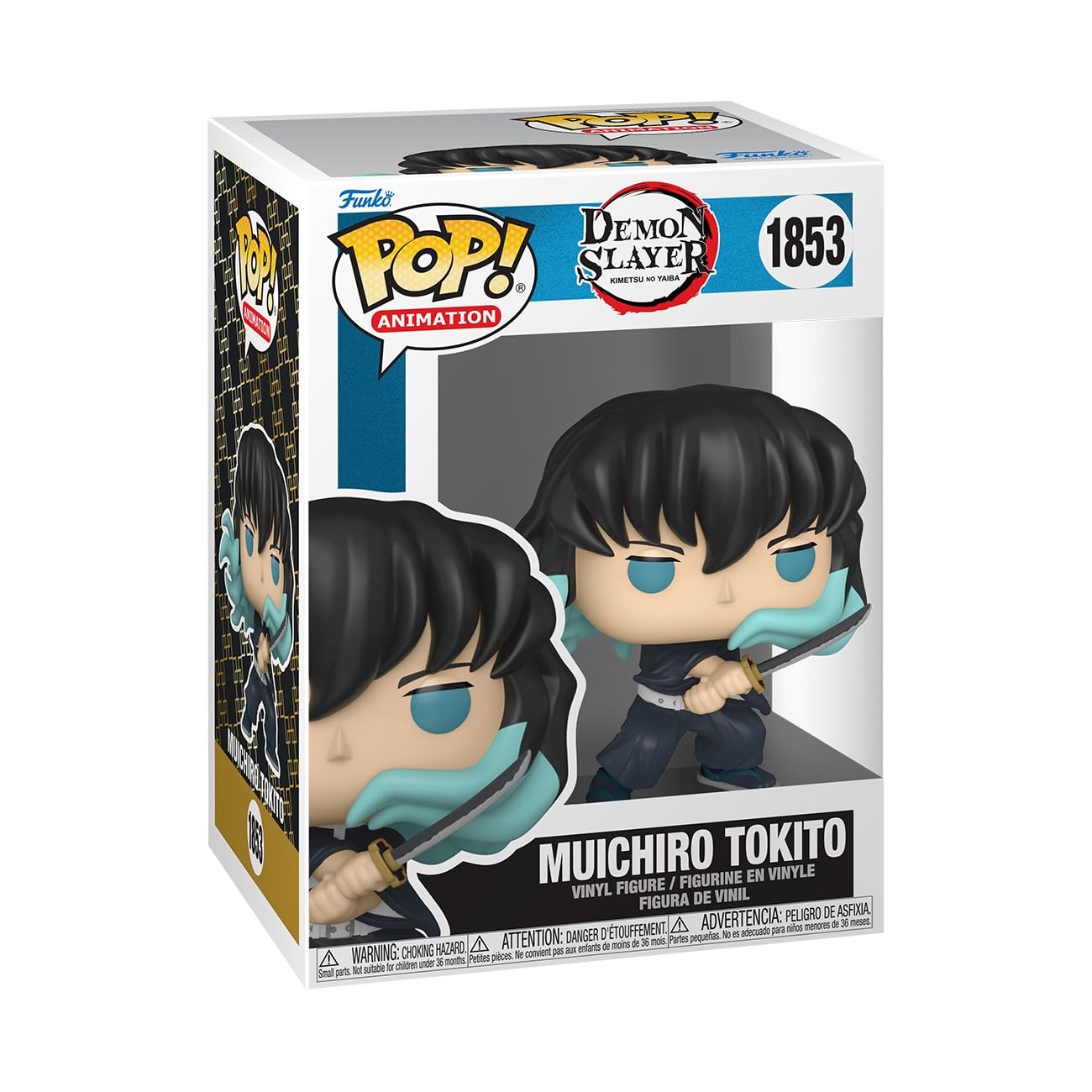 Funko Pop Animation: Demon Slayer - Muichiro - (Atttack) - 1/6 probabilidades para variante de persecución rara - Figura de vinilo coleccionable - Idea de regalo - Producto oficial - Juguetes para