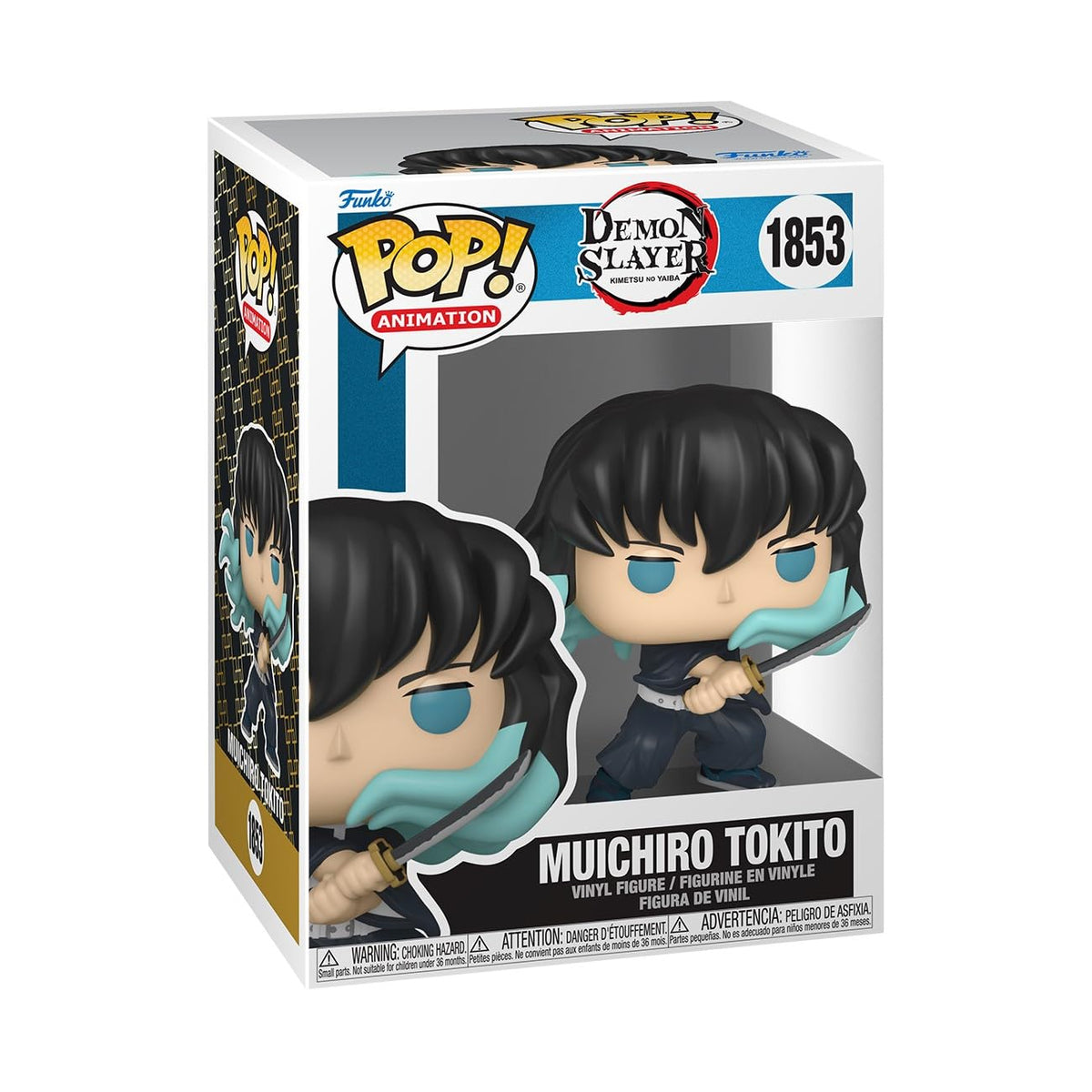 Funko Pop Animation: Demon Slayer - Muichiro - (Atttack) - 1/6 probabilidades para variante de persecución rara - Figura de vinilo coleccionable - Idea de regalo - Producto oficial - Juguetes para