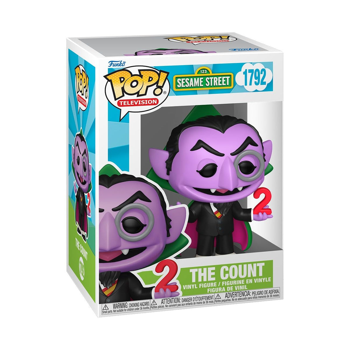Funko Pop! TV: Plaza Sésamo - The Count - Figura de vinilo coleccionable - Idea de regalo - Producto oficial - Juguetes para niños y adultos - Fans de la televisión - Figura modelo para coleccionistas