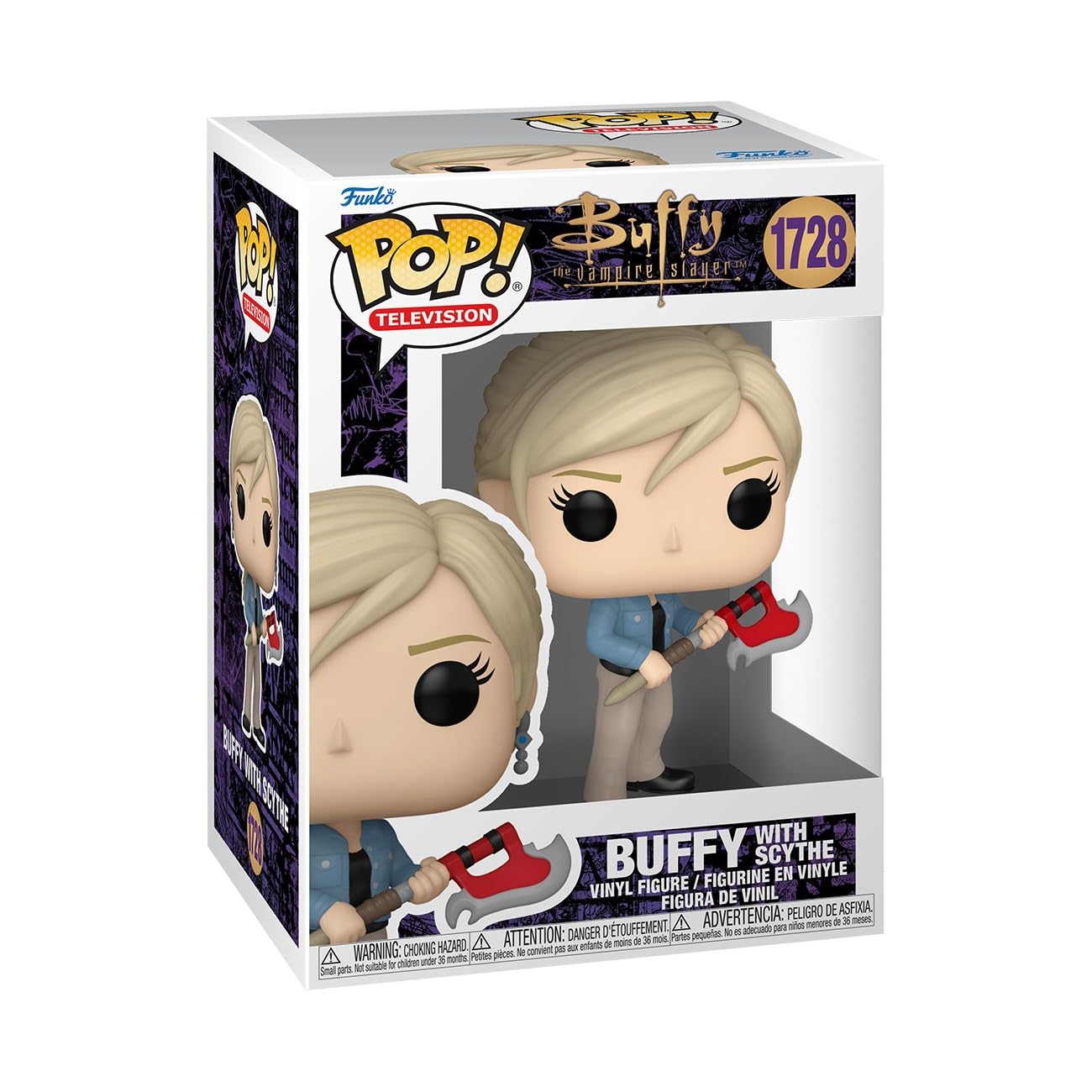 Funko Pop! TV: Buffy The Vampire Slayer - Buffy with Scythe - Figura de vinilo coleccionable - Idea de regalo - Producto oficial - Juguetes para niños y adultos - Fans del terror