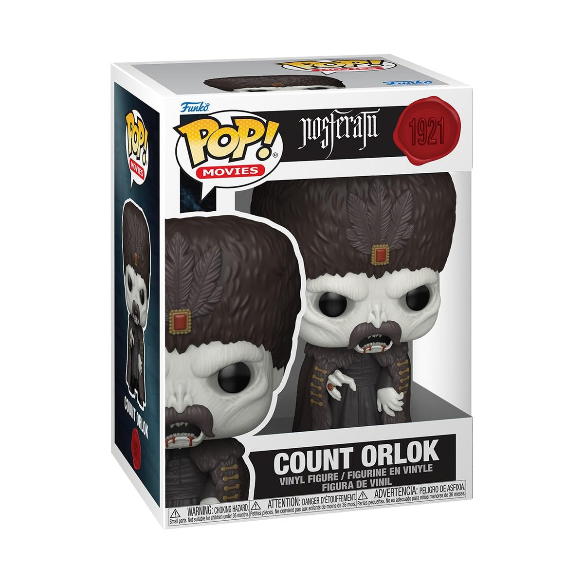 Funko Pop! Movies: Nosferatu - Count Orlok - Figura de vinilo coleccionable - Idea de regalo - Producto oficial - Juguetes para niños y adultos - Fans del terror - Figura modelo para coleccionistas y