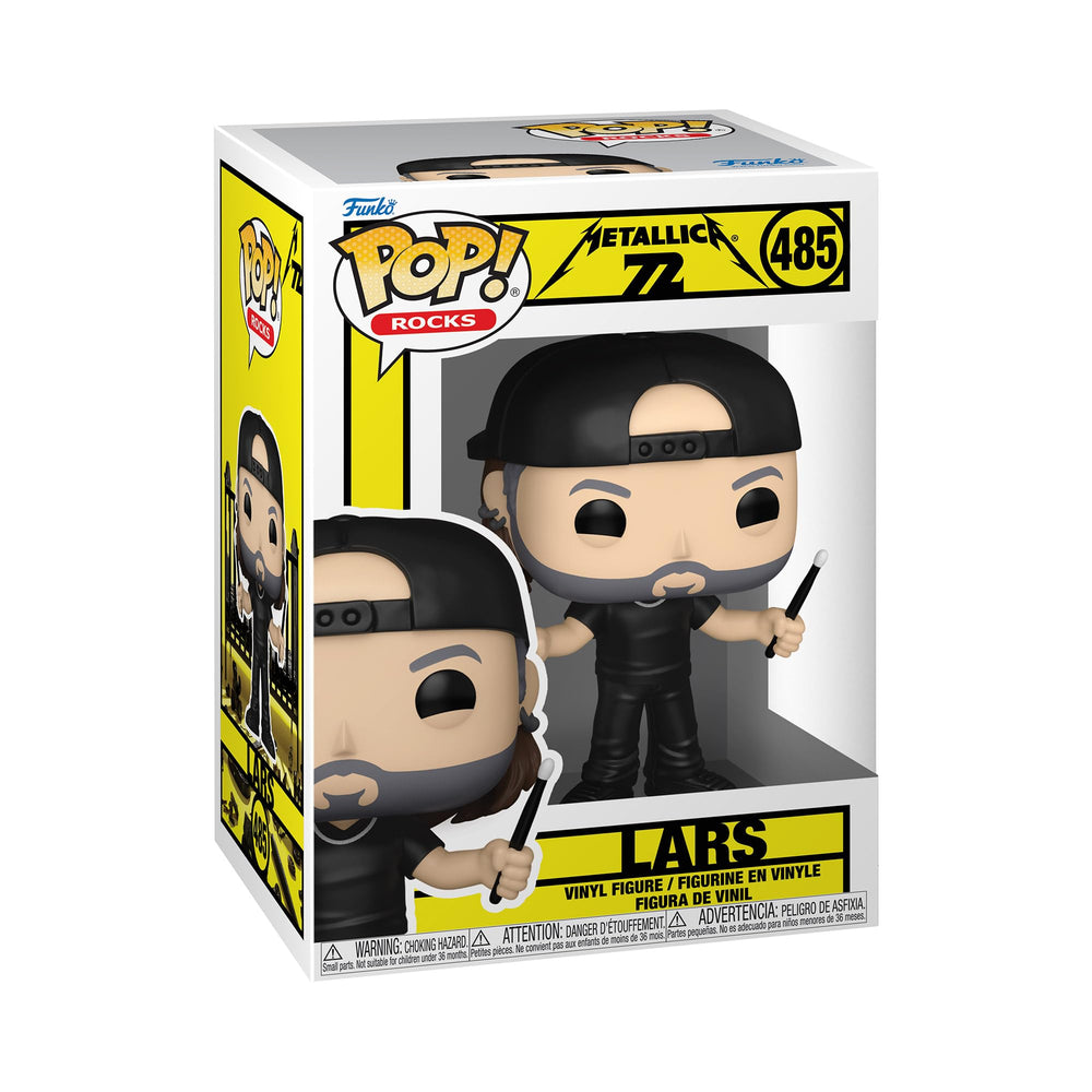 Funko Pop! Rocks: Metallica - Lars - 72 Seasons - Figura de vinilo coleccionable - Idea de regalo - Producto oficial - Juguetes para niños y adultos - Fans de la música - Figura modelo para coleccionistas y exhibidores