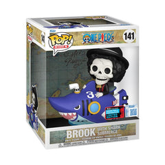 Funko Pop! Rides One Piece Brook with Shark Sumerge, exclusiva de convención de otoño, figura de vinilo de 5.8 pulgadas