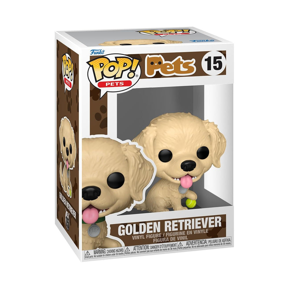 Funko Pop! Pets: Golden Retriever - Figura de vinilo coleccionable - Idea de regalo - Producto oficial - Juguetes para niños y adultos - Fans de IP propiedad - Figura modelo para coleccionistas y