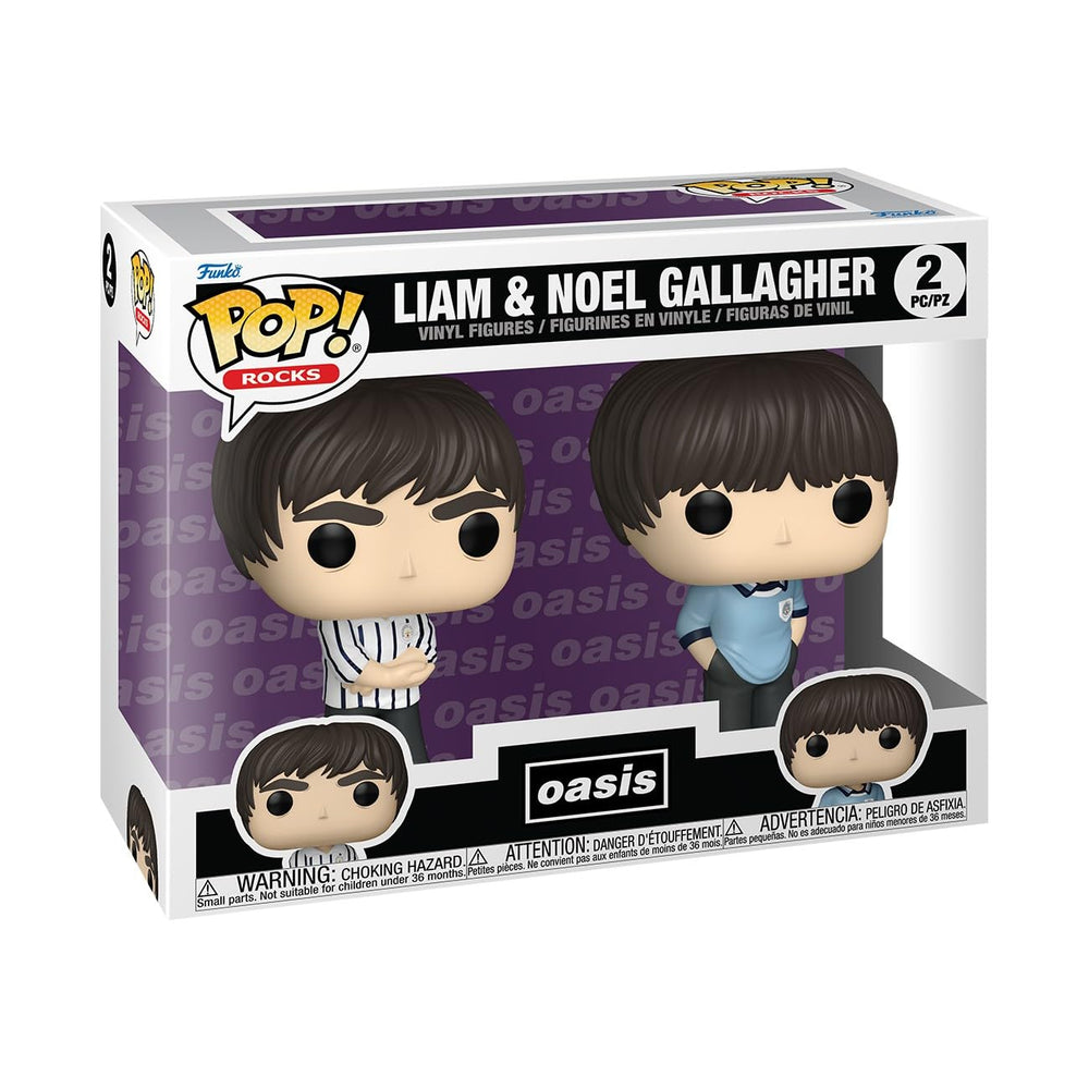 Funko Pop! Rocks: Oasis - Liam &amp Noel Gallagher, paquete de 2 - Figura de vinilo coleccionable - Idea de regalo - Producto oficial - Juguetes para niños y adultos - Fans de la música
