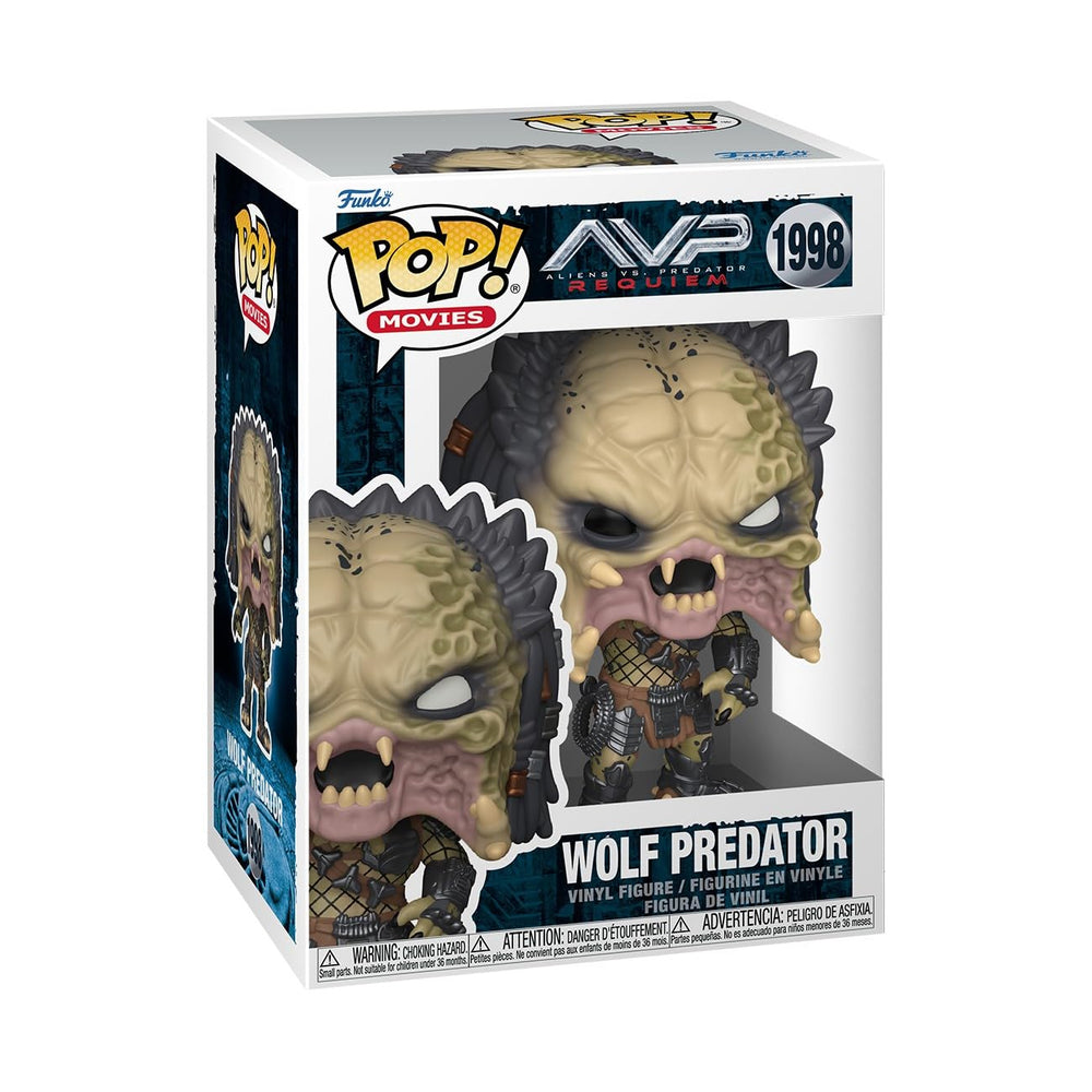 Funko Pop! Movies: Predator - Wolf Predator - 1/6 probabilidades para variante de persecución rara - Figura de vinilo coleccionable - Idea de regalo - Producto oficial - Juguetes para niños y adultos