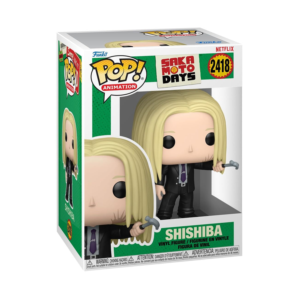 Funko Pop! Animation: Sakamoto Days - Shishiba - Figura de vinilo coleccionable - Idea de regalo - Producto oficial - Juguetes para niños y adultos - Fans del anime - Figura modelo para coleccionistas