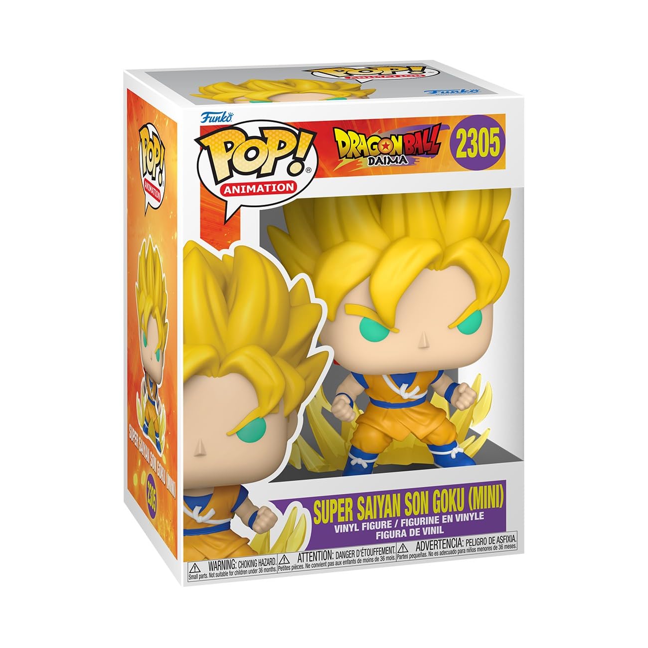 Funko Pop! Animation: Dragon Ball DAIMA - Super Saiyan Son Goku (Mini) - 1/6 probabilidades para variante de persecución rara - Figura de vinilo coleccionable - Idea de regalo - Producto oficial